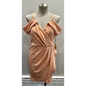 Superdown NWT Brenda Drape Dress in Blush Size L